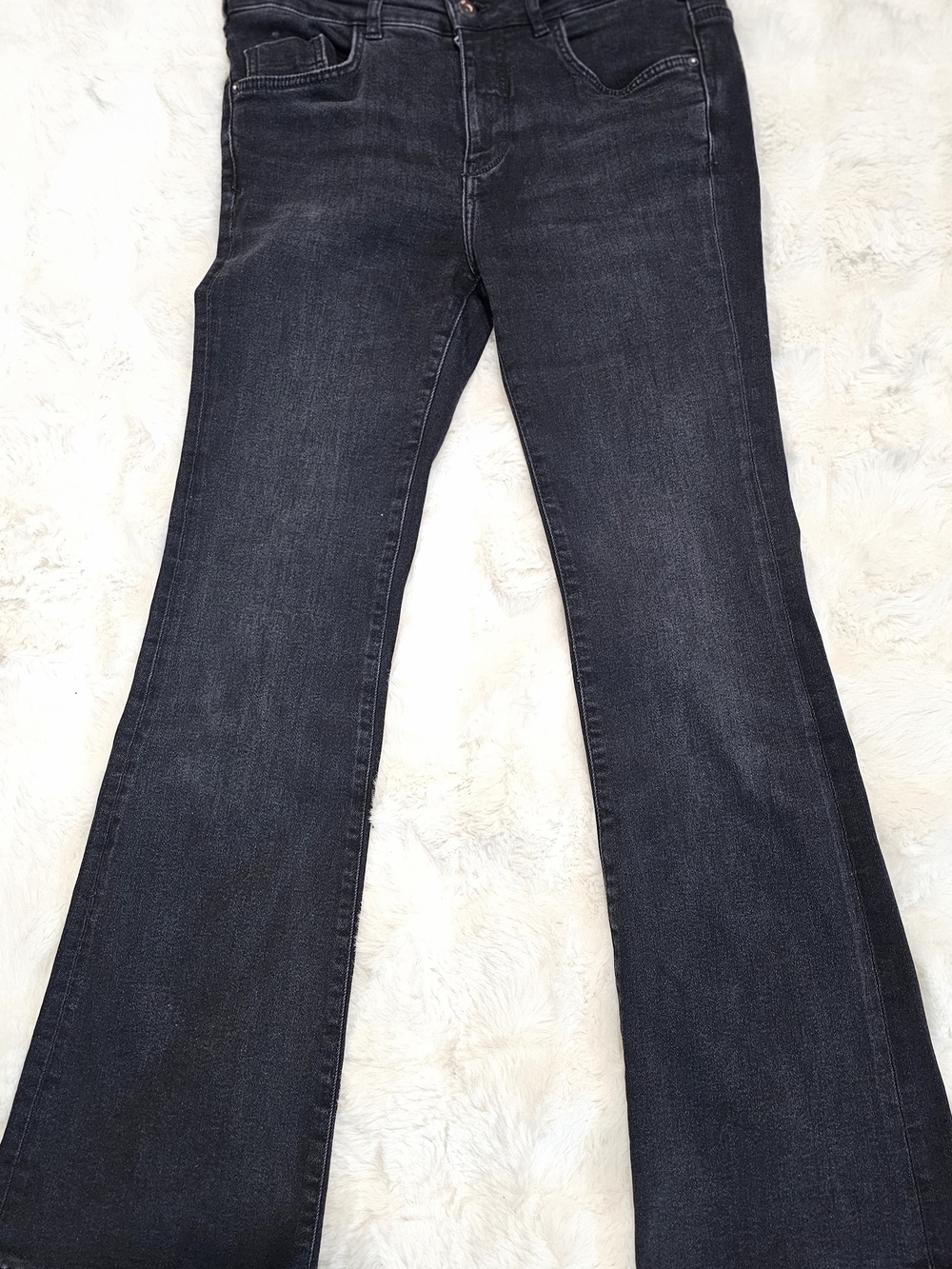 Pilcro Anthropologie Jeans Women 29 Dark Wash Flare Bootcut Mid Rise Stretch - Picture 6 of 10